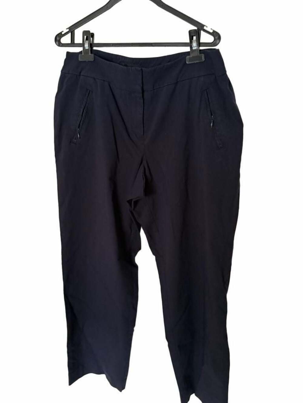 Lane Bryant High-Waisted Black Dress Pants with Zipper Pockets, Size 16